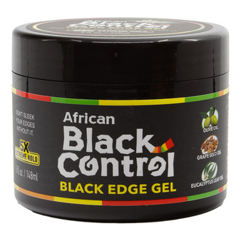 AFRICAN BLACK CONTROL Black Gel Edge Glue [5X Extreme Hold]