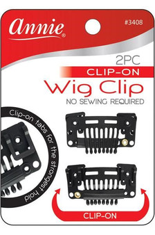ANNIE 2PC Clip On Wig Clip (No Sewing Required)
