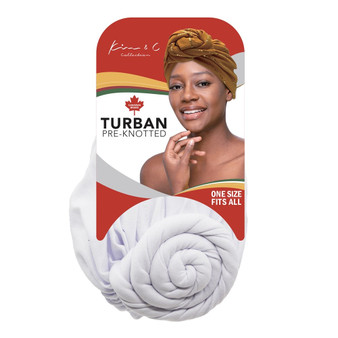 KIM &amp; C Premium Pre-Knotted Turban with Concentric Circle Pattern