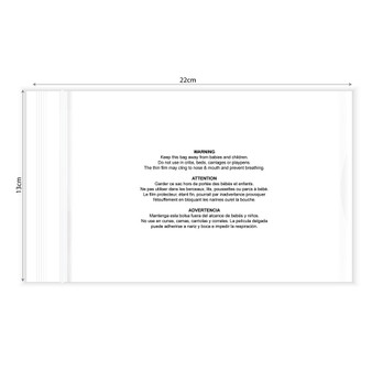 KIM &amp; C Zipper Poly Bags with suffocation warning notice (100pc/pk)