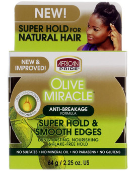 AFRICAN PRIDE Olive Miracle Super Hold &amp; Smooth Edges (2.25oz)