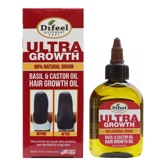 Difeel(Sunflower)  Ultra Growth Basil &amp; Castor Oil Hair Growth Oil (2.5oz)