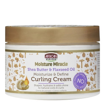 AFRICAN PRIDE Moisture Miracle Shea Butter &amp; Flaxseed Oil Curling Cream (12oz)