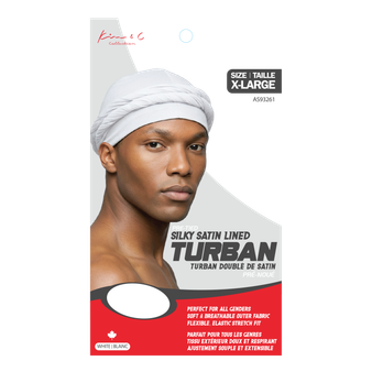 Kim &amp; C Pre-Tied Silky Satin Lined Turban