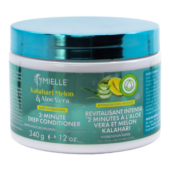MIELLE Kalahari Melon &amp; Aloe Vera Deep Hydration 2 Minute Deep Conditioner (12oz)