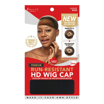 KIM &amp; C Premium Run-Resistant HD Wig Cap (2pcs)