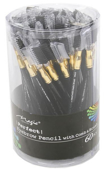 MAGIC COLLECTION Eyebrow Pencil with Comb &amp; Brush (60pcs/jar)
