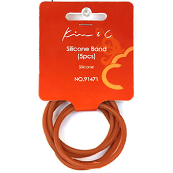 KIM &amp; C Silicone Hair Band Ponytailers (5pcs)