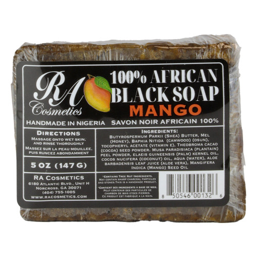 RA COSMETICS 100% Black Soap Bar (5oz)