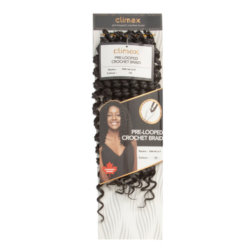 CLIMAX PRE-LOOPED CROCHET BRAID-Double Twist Curl 14inch