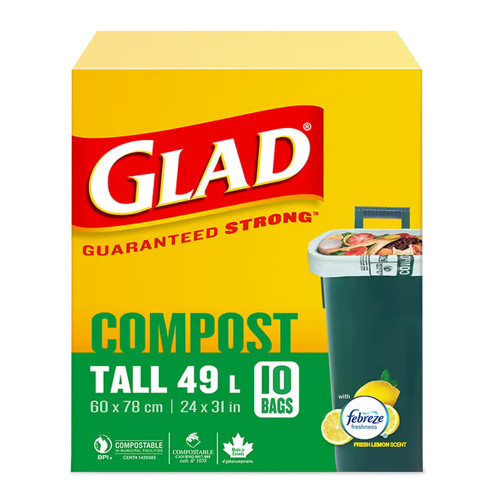GLAD Compostable Bag [Tall 49L]