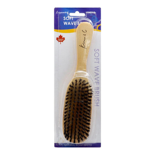 KIM &amp; C Natural Boar Bristle Wooden Brush