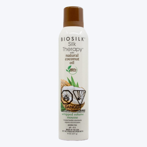 BIOSILK Silk Therapy Natural Coconut Oil Whipped Volume Mousse (8oz)