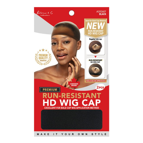 KIM &amp; C Premium Run-Resistant HD Wig Cap (2pcs)