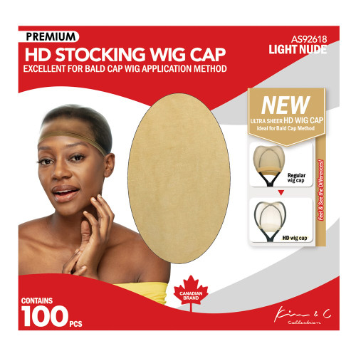 KIM &amp; C Premium HD Stocking Wig Cap Bulk Pack (100pcs)