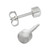 STUDEX Large Silver Stud Piercing Earrings 1 pair
