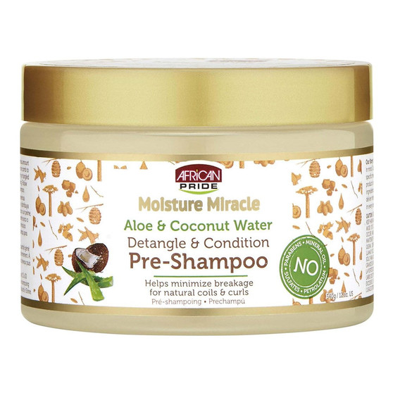 AFRICAN PRIDE Moisture Miracle Aloe &amp; Coconut Water Pre-Shampoo (12oz)