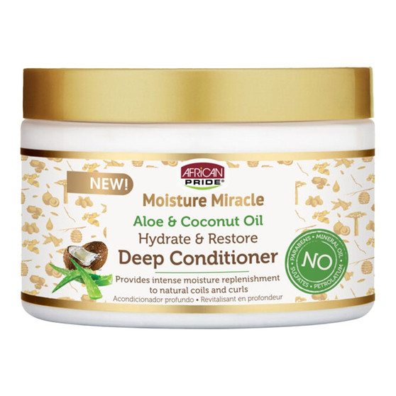 AFRICAN PRIDE Moisture Miracle Aloe &amp; Coconut Oil Deep Conditioner (12oz)
