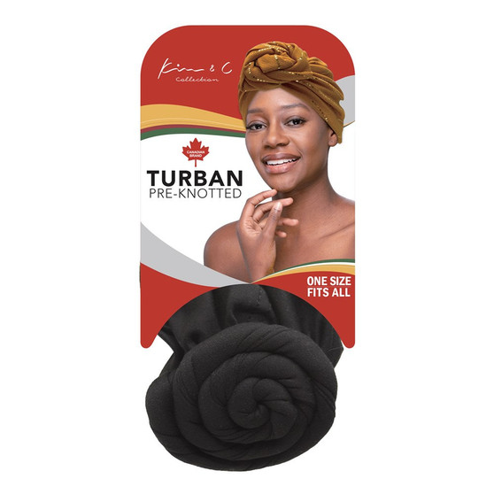 KIM &amp; C Premium Pre-Knotted Turban with Concentric Circle Pattern