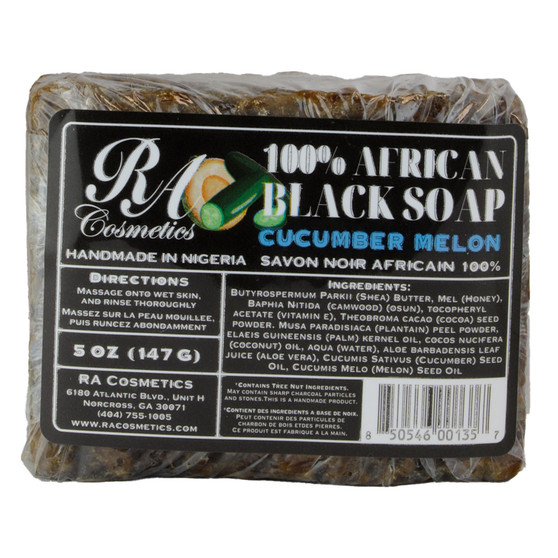 RA COSMETICS 100% Black Soap Bar (5oz)
