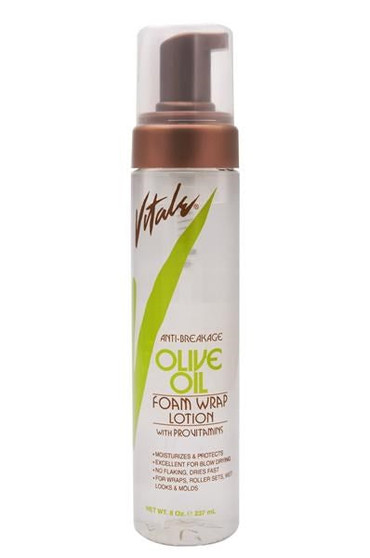 VITALE Olive Oil Anti-Breakage Foam Wrap Lotion (8oz)