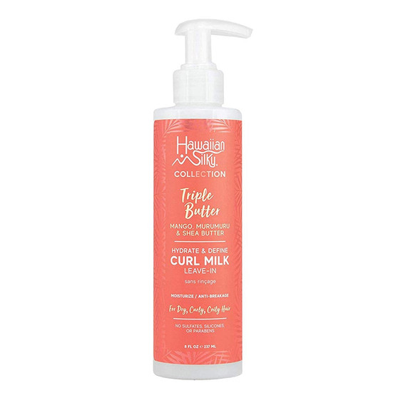 HAWAIIAN SILKY Triple Butter Hydrate &amp; Define Curl Milk Leave- In Moisturizer(8oz)