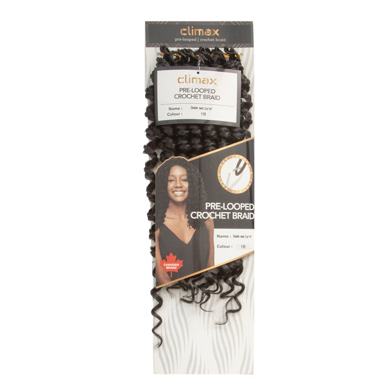CLIMAX PRE-LOOPED CROCHET BRAID-Double Twist Curl 14inch