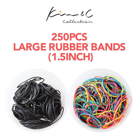 KIM &amp; C 250pcs Large Rubber Bands (1.5inch)