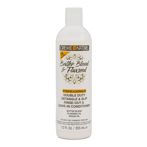 CREME OF NATURE Butter Blend &amp; Flaxseed Rinse Out &amp; Leave In Conditioner (12oz)