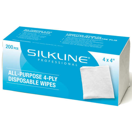 Silkline All-Purpose Disposable Wipes 4″x 4″ 200/pack