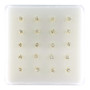 INTERVISION 925 Silver Nose Stud with Cubic Zirconia, no tip, 3mm  19009-9AST (20pcs)