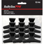 BabylissPRO Plastic Jaw Clips – Black 12/pack
