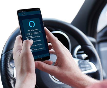 Dash Cam Alexa App displayed on iPhone