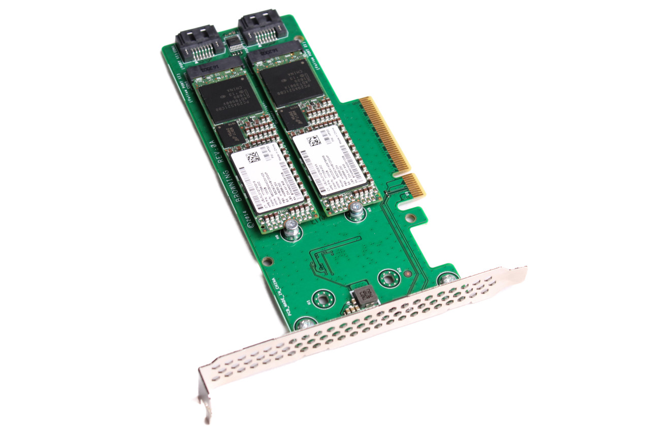 HP SATA M.2 Dual Drive PCIe x8 Riser Card 759505-001 759238-001