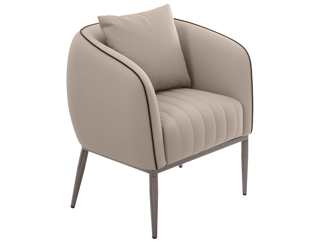 Esthetix Lia client chair, grey/black, view 1