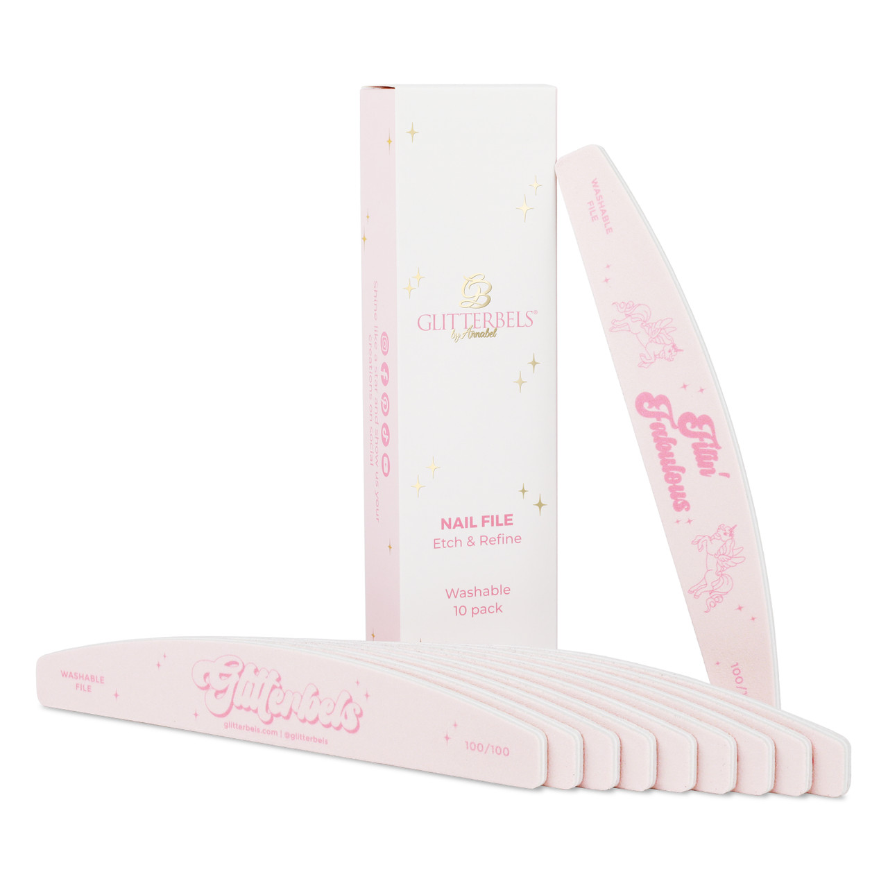 Glitterbels nail file 100 grit (10) - Ellisons