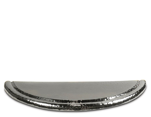 Pedicure bowl footrest, hammered stainless steel