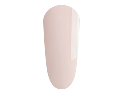 The GelBottle Inc gel nail polish nail swatch in the nude shade, Almond.