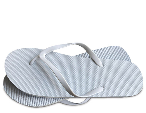 Flip flops rubber, white