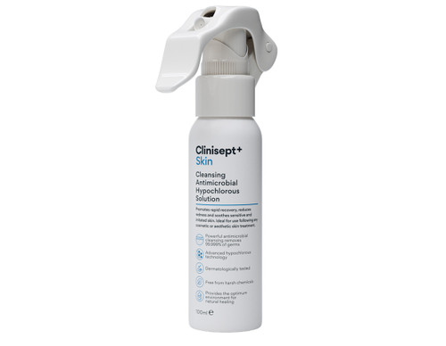 Clinisept+ skin cleanser in a 100ml bottle.
