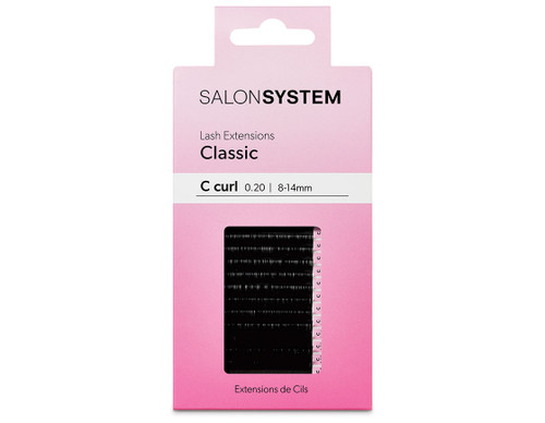 Salon System classic lashes C curl 0.2, 8-14mm