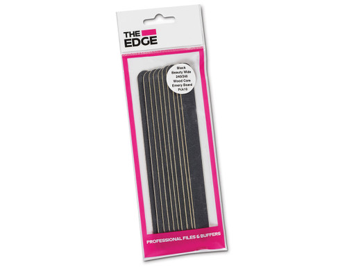 The Edge wide nail file 240/240 grit, black (10)  