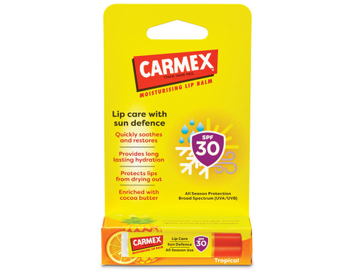 Carmex lip balm stick SPF30, tropical