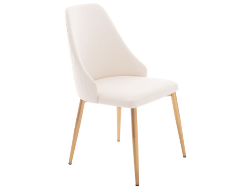 Esthetix Lucia client chair, white/gold