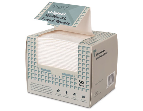 Scrummi waffle facial towels XL (50) Scrummi waffle facial towels XL (50)