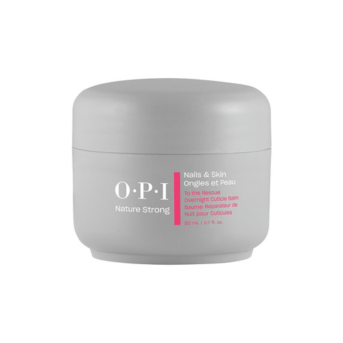 OPI Nature Strong To the Rescue Overnight Cuticle Balm 20ml in a sleek grey jar.