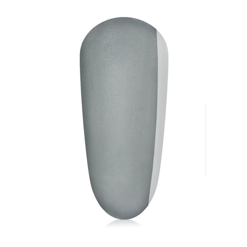 The GelBottle Inc gel polish nail swatch in the sheer balck/grey shade, Glass Black