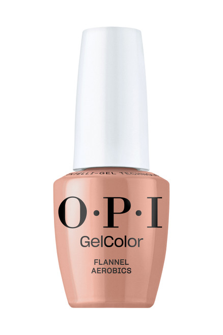 OPI Intelli-Gel nail polish 15ml bottle in shade Flannel Aerobics with a white cap.