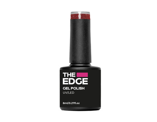 The Edge gel polish 8ml, The Rustic Red Glitter