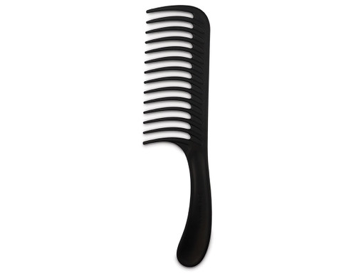 Denman D28 hair comb in black on a white background.